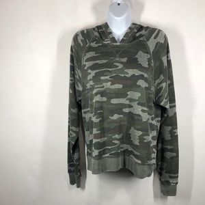 Lucky Brand camouflage hooded thermal top size medium